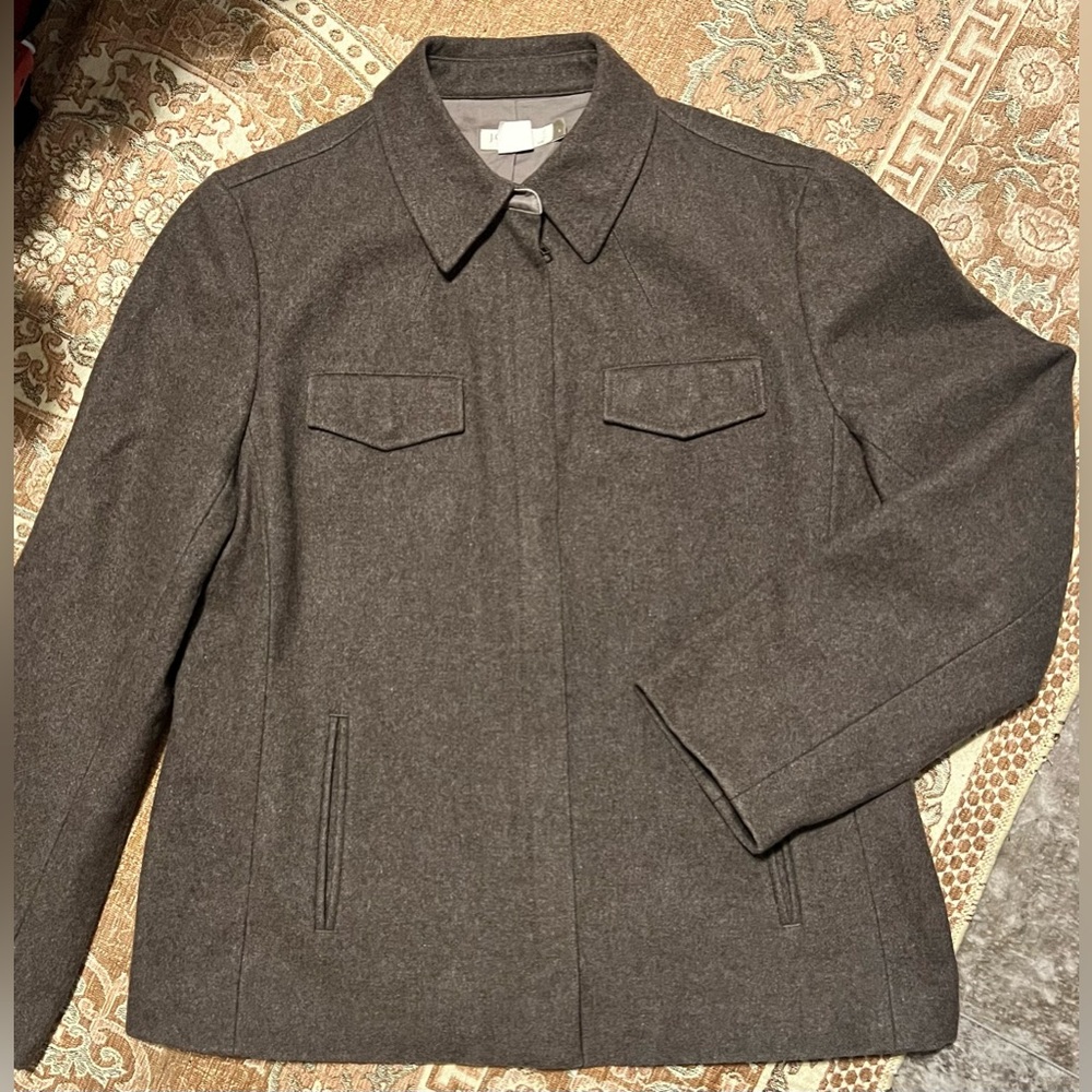 Jcrew Gray Wool Blend Jacket in Taupe